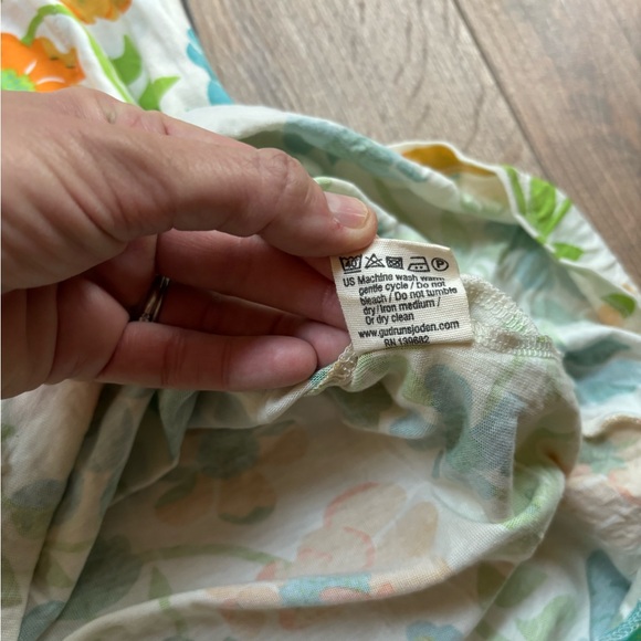 Gudrun Sjoden Swedish Summer Dress Floral Pockets Small Organic Cotton Jersey - Picture 6 of 9